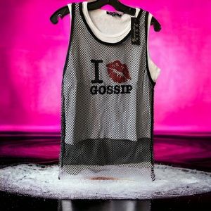 NWT Dolls Kill Generation Kiss tank w/mesh overlay